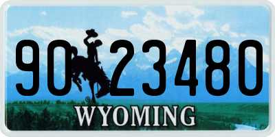 WY license plate 9023480