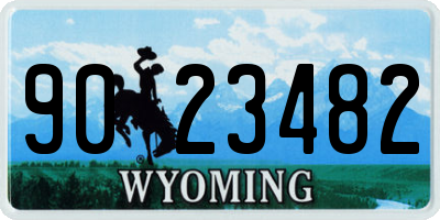 WY license plate 9023482