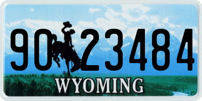 WY license plate 9023484