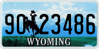 WY license plate 9023486