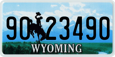 WY license plate 9023490