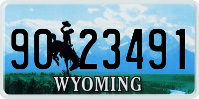 WY license plate 9023491