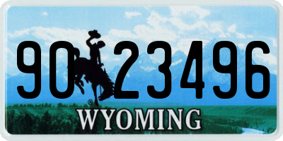 WY license plate 9023496