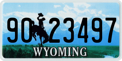WY license plate 9023497