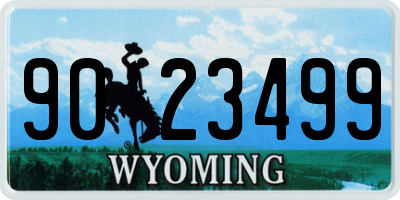 WY license plate 9023499