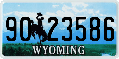 WY license plate 9023586