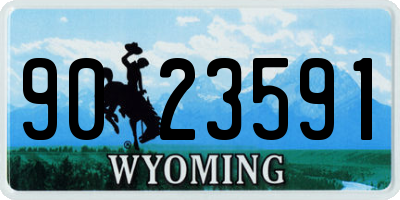WY license plate 9023591