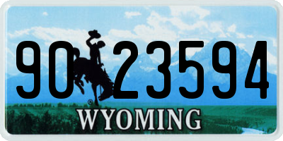 WY license plate 9023594