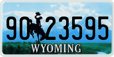 WY license plate 9023595