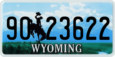 WY license plate 9023622