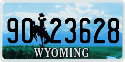 WY license plate 9023628