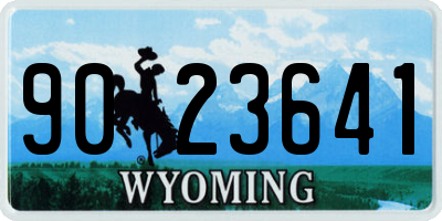 WY license plate 9023641