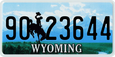 WY license plate 9023644