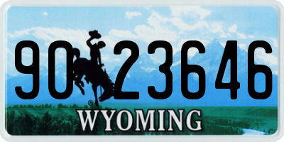 WY license plate 9023646