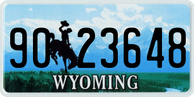 WY license plate 9023648