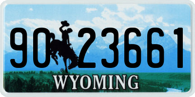 WY license plate 9023661