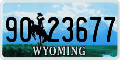 WY license plate 9023677