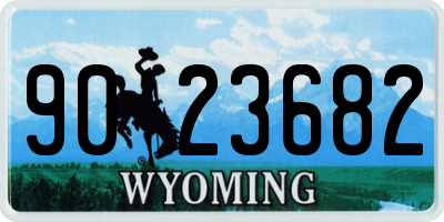 WY license plate 9023682