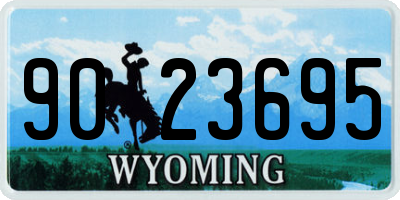 WY license plate 9023695