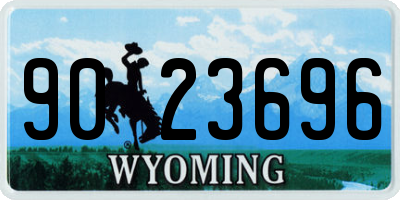 WY license plate 9023696