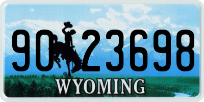 WY license plate 9023698