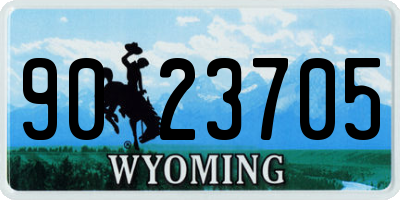 WY license plate 9023705