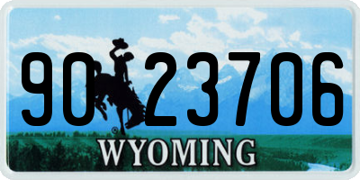 WY license plate 9023706