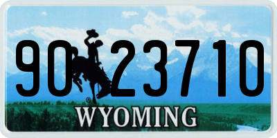 WY license plate 9023710