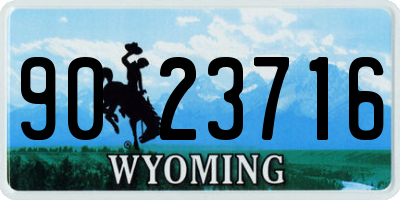 WY license plate 9023716