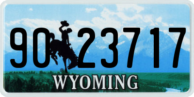 WY license plate 9023717