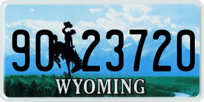 WY license plate 9023720