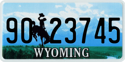 WY license plate 9023745