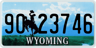 WY license plate 9023746