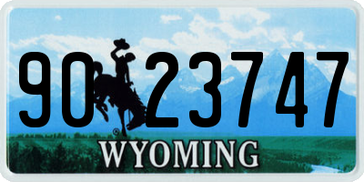 WY license plate 9023747