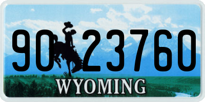 WY license plate 9023760