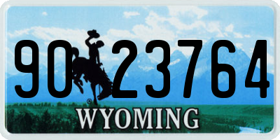 WY license plate 9023764