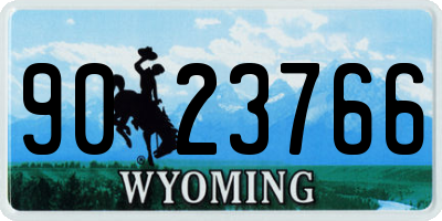 WY license plate 9023766