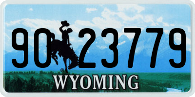 WY license plate 9023779