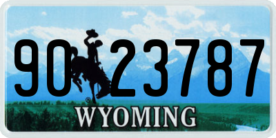 WY license plate 9023787