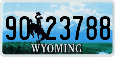 WY license plate 9023788