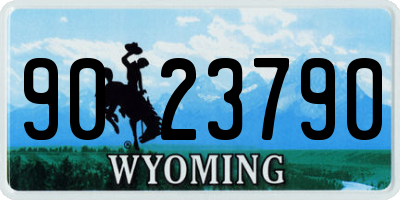 WY license plate 9023790