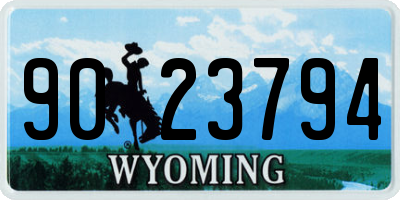 WY license plate 9023794