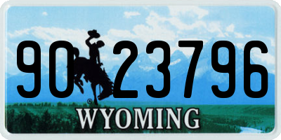 WY license plate 9023796