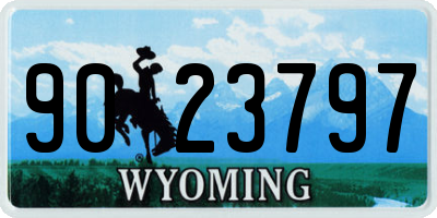 WY license plate 9023797