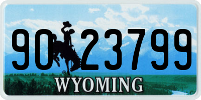WY license plate 9023799