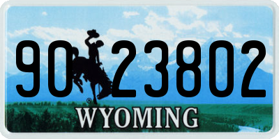 WY license plate 9023802