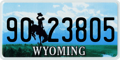WY license plate 9023805