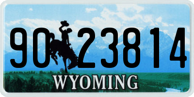 WY license plate 9023814