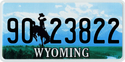 WY license plate 9023822