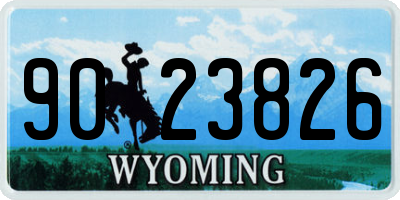 WY license plate 9023826